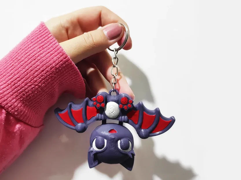 Móc khóa Dơi Cute – Đầu Khớp Cử Động (Keychain Cute Bat Articulated Head) - Image 1