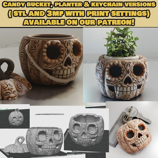 Đèn lồng bí ngô Day of the Dead Halloween (Lamp) - Image 3