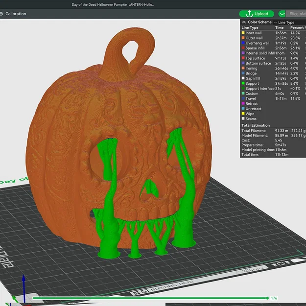 Đèn lồng bí ngô Day of the Dead Halloween (Lamp) - Image 8