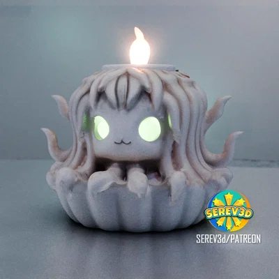 Đế nến Medusa dễ thương (Cute Medusa Candle Holder) - SEREV3d