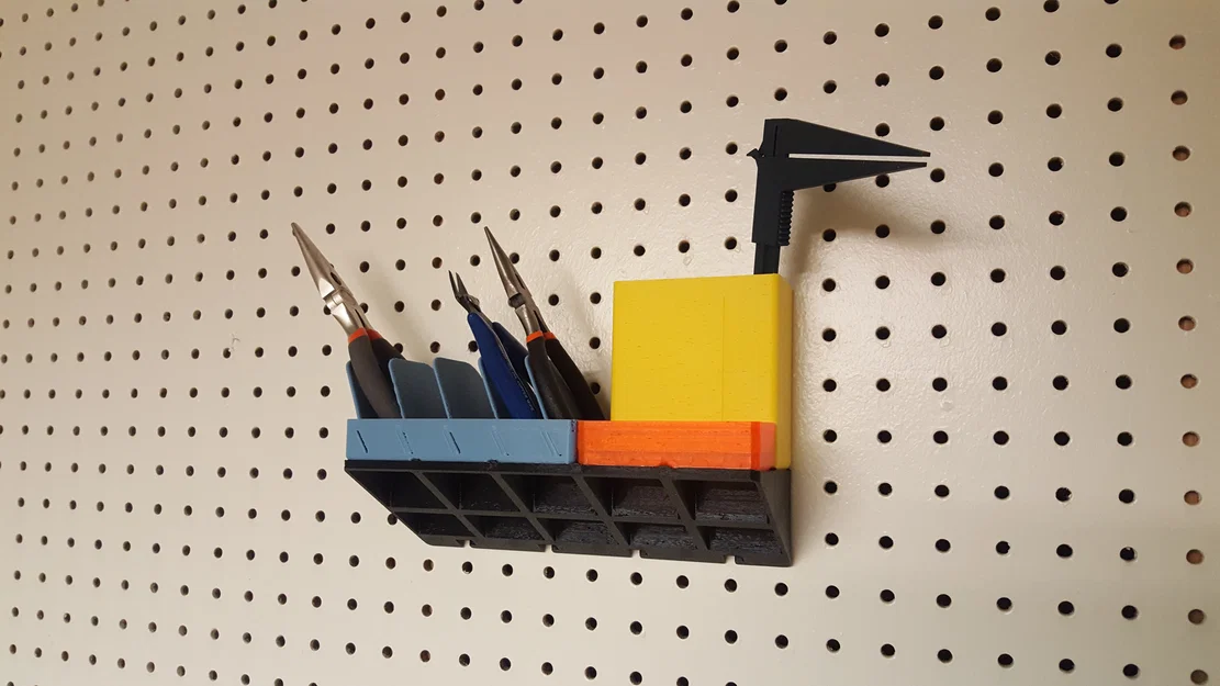 Ngàm Gridfinity gắn peg board chuẩn U.S. (tối đa 3x6) – Không cần Supports! - Image 1