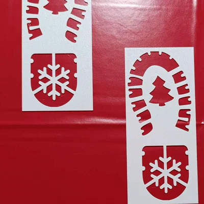 Khuôn Mẫu 3D Dấu Chân Ông Già Noel Trang Trí Giáng Sinh Độc Đáo