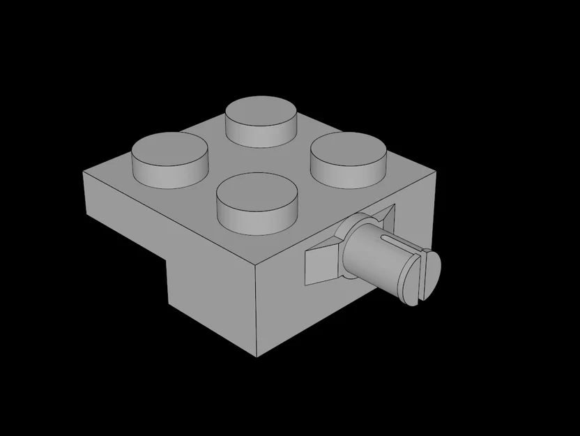 Tấm lắp ghép 2x2 tương thích Lego có chốt bánh xe (4488.dat) - Image 1