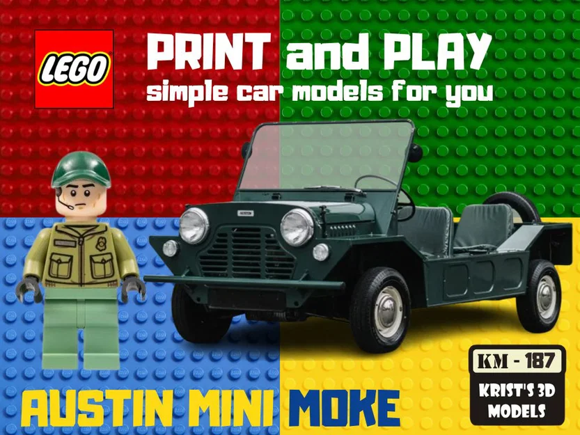 Mô hình xe LEGO Mini Moke 1965 in 3D độc đáo cho mọi người - Image 1