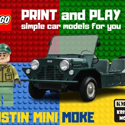 Mô hình xe LEGO Mini Moke 1965 in 3D độc đáo cho mọi người