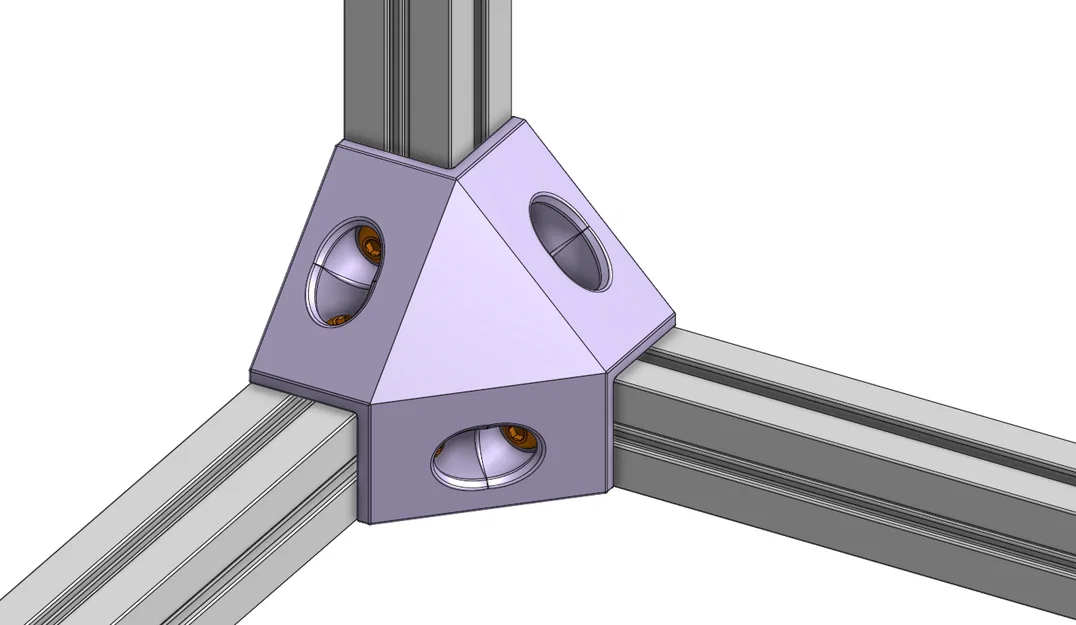 Ke góc vuông 3 chiều 1515 cho khung máy in 3D Voron 0 - Image 1