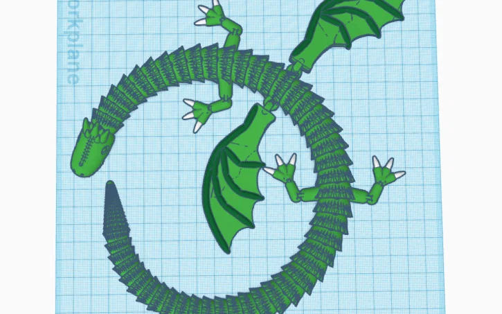 Mô hình rồng khớp nối 3D linh hoạt (Articulated Dragon) - Image 1