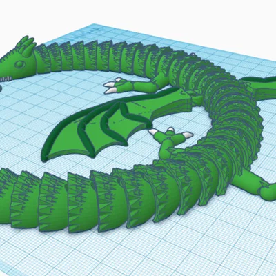 Mô hình rồng khớp nối 3D linh hoạt (Articulated Dragon)