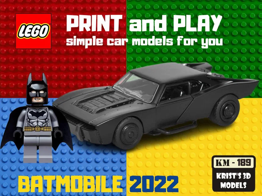 Mô hình xe LEGO Batmobile 2022 cho máy in 3D - Image 1