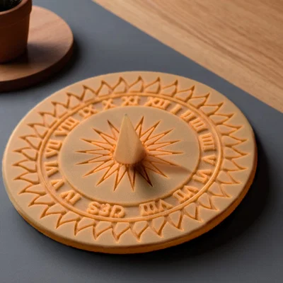 Đồng Hồ Mặt Trời Tối Giản Retro Ecuatorial (Minimalist Retro Sundial Ecuatorial)