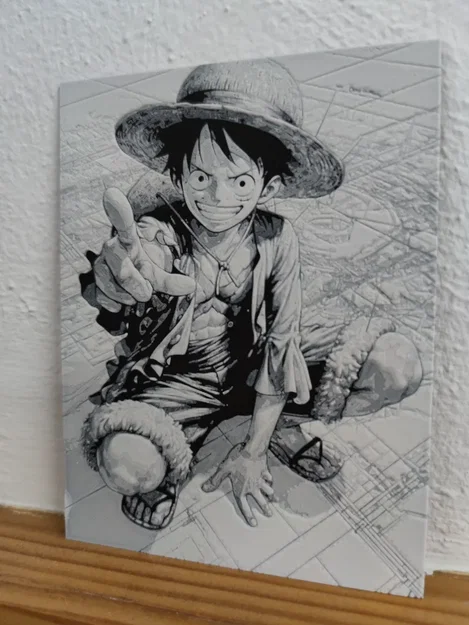 Tranh in 3D Monkey D. Luffy (One Piece) bằng công nghệ Hueforge cực chất - Image 2