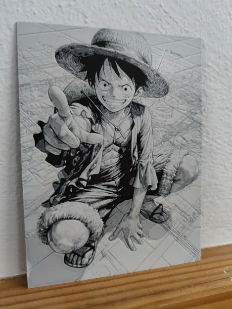 Tranh in 3D Monkey D. Luffy (One Piece) bằng công nghệ Hueforge cực chất - Image 3
