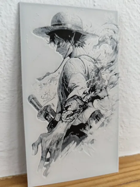 Tranh in 3D Hueforge Luffy nghệ thuật cho fan One Piece - Image 1