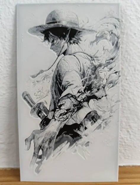 Tranh in 3D Hueforge Luffy nghệ thuật cho fan One Piece - Image 2