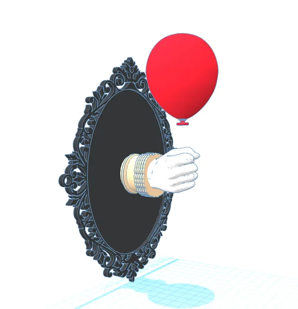 Mô hình 3D khung treo tường Pennywise trang trí Halloween - Image 3