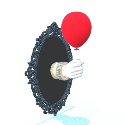 Mô hình 3D khung treo tường Pennywise trang trí Halloween