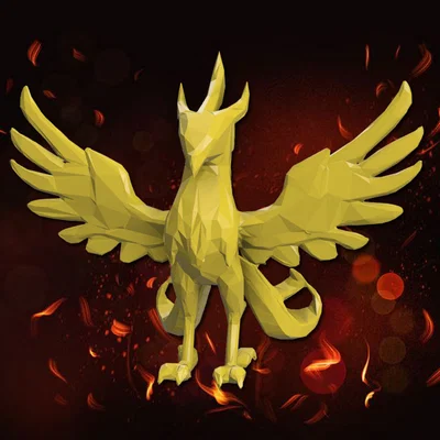 Tượng Phoenix Phönix Low Poly