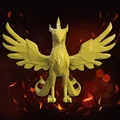 Tượng Phoenix Phönix Low Poly - Thumbnail 2