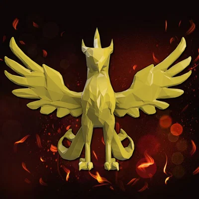Tượng Phoenix Phönix Low Poly