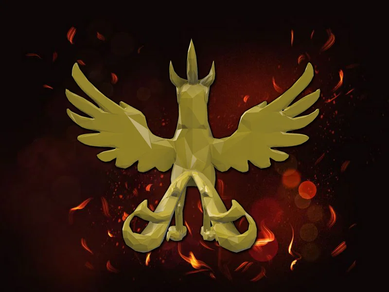 Tượng Phoenix Phönix Low Poly - Image 4
