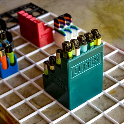 Khay đựng bật lửa Clipper 20 ngăn hệ Gridfinity (2x2 Slim)