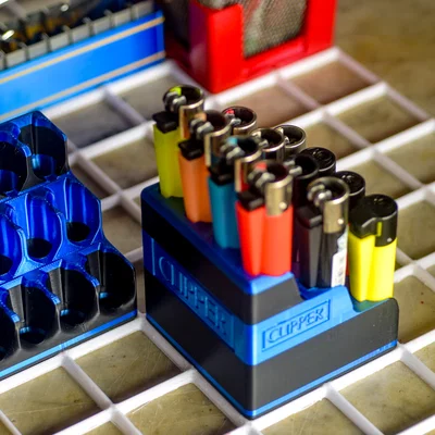 Khay đựng 12 bật lửa Clipper chuẩn Gridfinity 2x2 tiện lợi