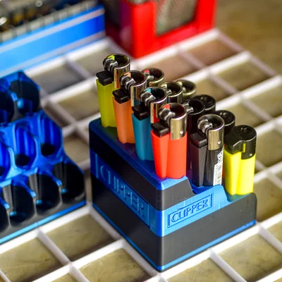 Khay đựng 12 bật lửa Clipper chuẩn Gridfinity 2x2 tiện lợi