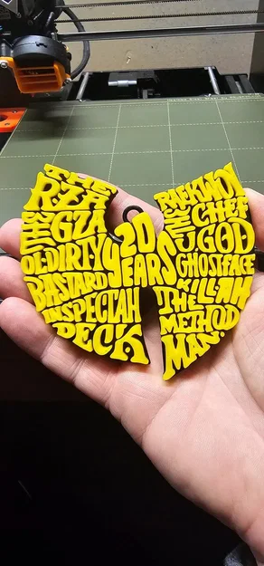 Mô hình treo trang trí logo kỷ niệm 20 năm Wu-Tang 3D - Image 1