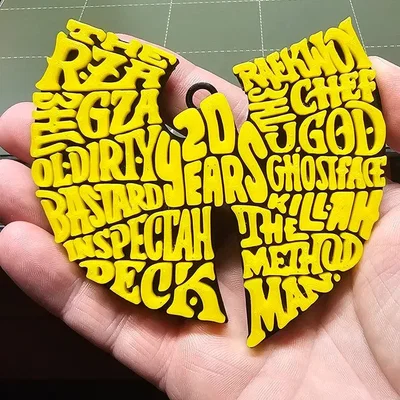 Mô hình treo trang trí logo kỷ niệm 20 năm Wu-Tang 3D