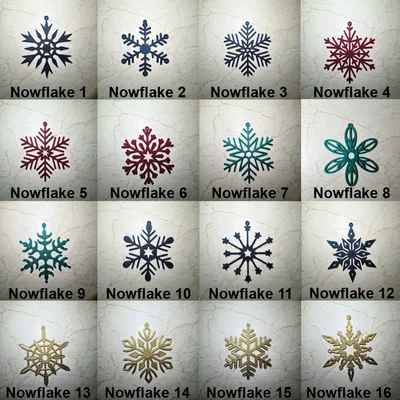 Bộ sưu tập 16 mẫu trang trí bông tuyết (Snowflake) cho Giáng sinh