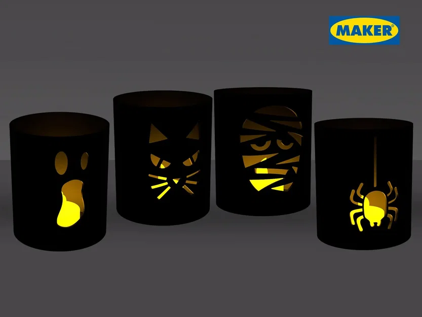 Lồng đèn nến tealight dễ in (Lanterns Tea Light Candle easy print) - Image 1