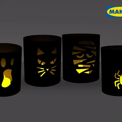 Lồng đèn nến tealight dễ in (Lanterns Tea Light Candle easy print)