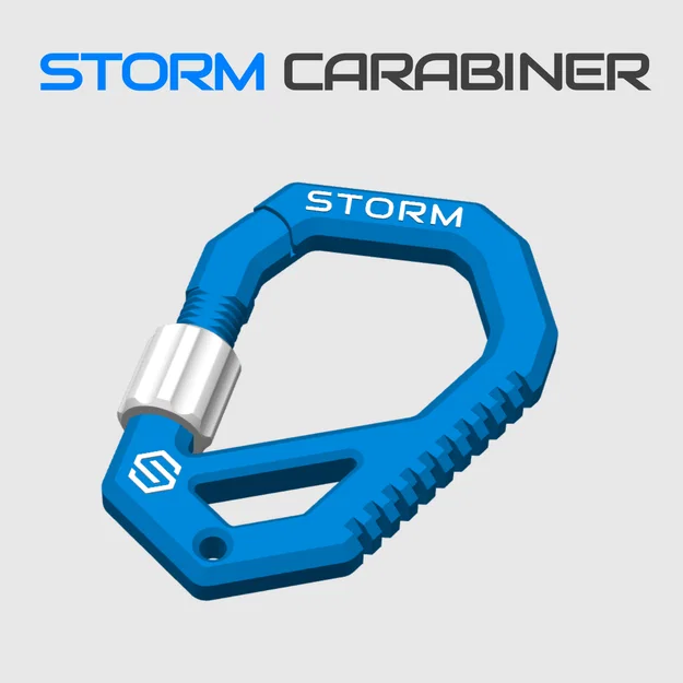 Storm Carabiner có khóa - 3 phiên bản - 100% in 3D - Image 1