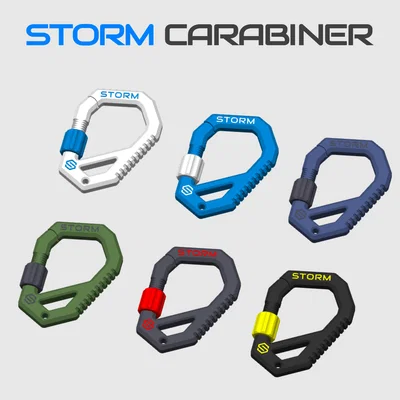 Storm Carabiner có khóa - 3 phiên bản - 100% in 3D