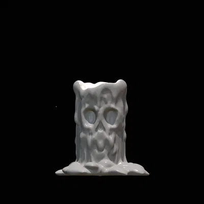 Mô hình nến đầu lâu trang trí Halloween in 3D độc đáo