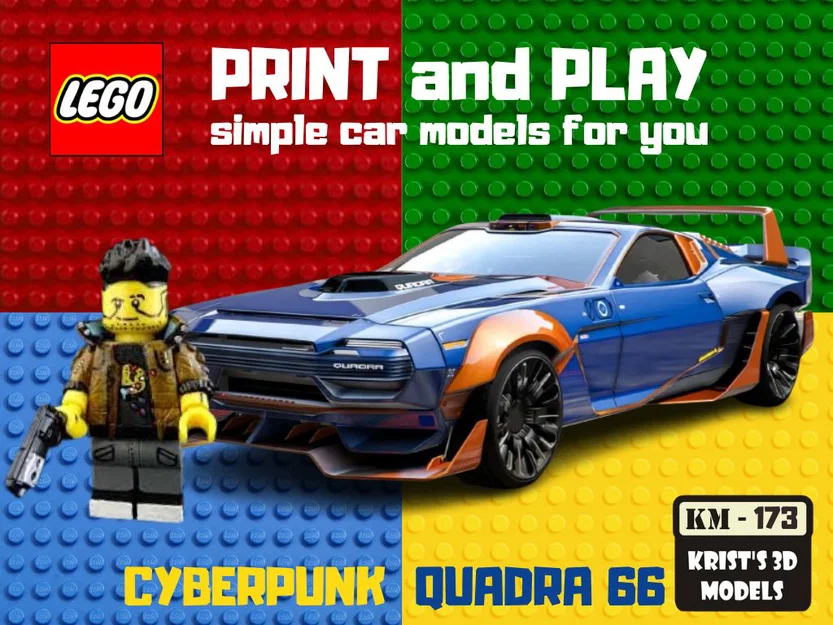 Mô hình xe LEGO Cyberpunk Quadra 66 in 3D cực chất - Image 1