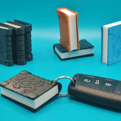 Móc khóa hình quyển sách cổ - Mô hình trang trí in 3D đẹp mắt