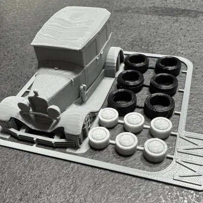 Mô hình lắp ráp Ford A Fordor 1930 Kit Card độc đáo