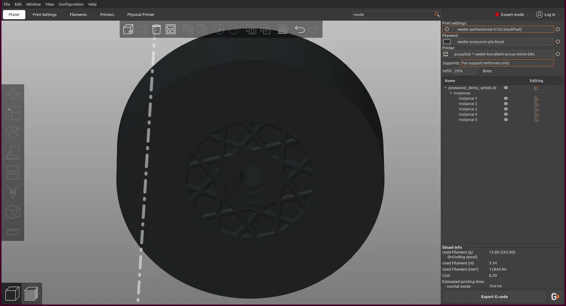 Bánh xe Pinewood Derby dễ in (easy-print) - Image 2