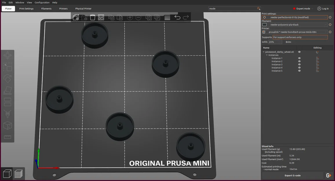 Bánh xe Pinewood Derby dễ in (easy-print) - Image 3