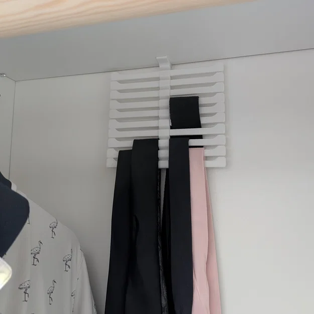 Móc treo đồ tối giản dưới kệ tủ - Tiết kiệm không gian treo cà vạt, thắt lưng - Image 2