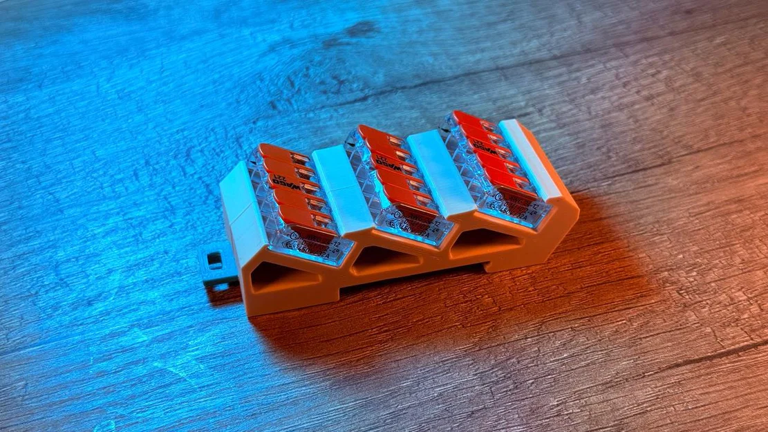 Giá đỡ thanh ray DIN cho 3 đầu nối WAGO 221-415 - Image 3