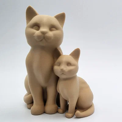 Mô hình 3D Mèo Mẹ và Mèo Con - In không cần hỗ trợ
