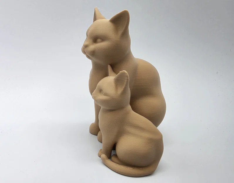 Mô hình 3D Mèo Mẹ và Mèo Con - In không cần hỗ trợ - Image 3