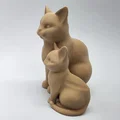 Mô hình 3D Mèo Mẹ và Mèo Con - In không cần hỗ trợ - Thumbnail 3