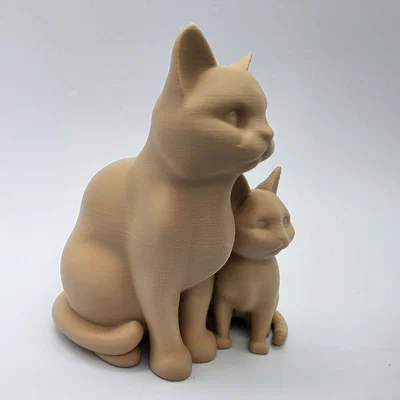 Mô hình 3D Mèo Mẹ và Mèo Con - In không cần hỗ trợ