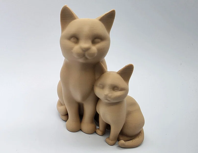 Mô hình 3D Mèo Mẹ và Mèo Con - In không cần hỗ trợ - Image 6