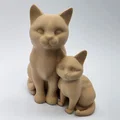 Mô hình 3D Mèo Mẹ và Mèo Con - In không cần hỗ trợ - Thumbnail 6