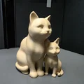 Mô hình 3D Mèo Mẹ và Mèo Con - In không cần hỗ trợ - Thumbnail 7