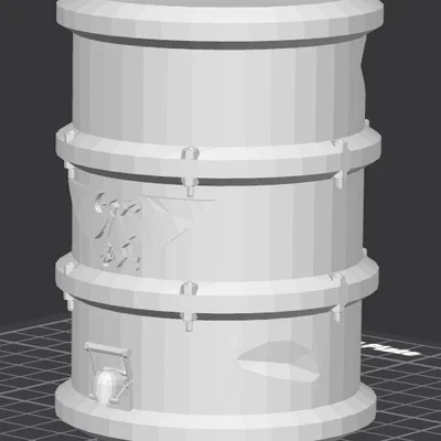 Mô hình thùng Krieg Barrel trang trí bàn game Rust x Warhammer 40k